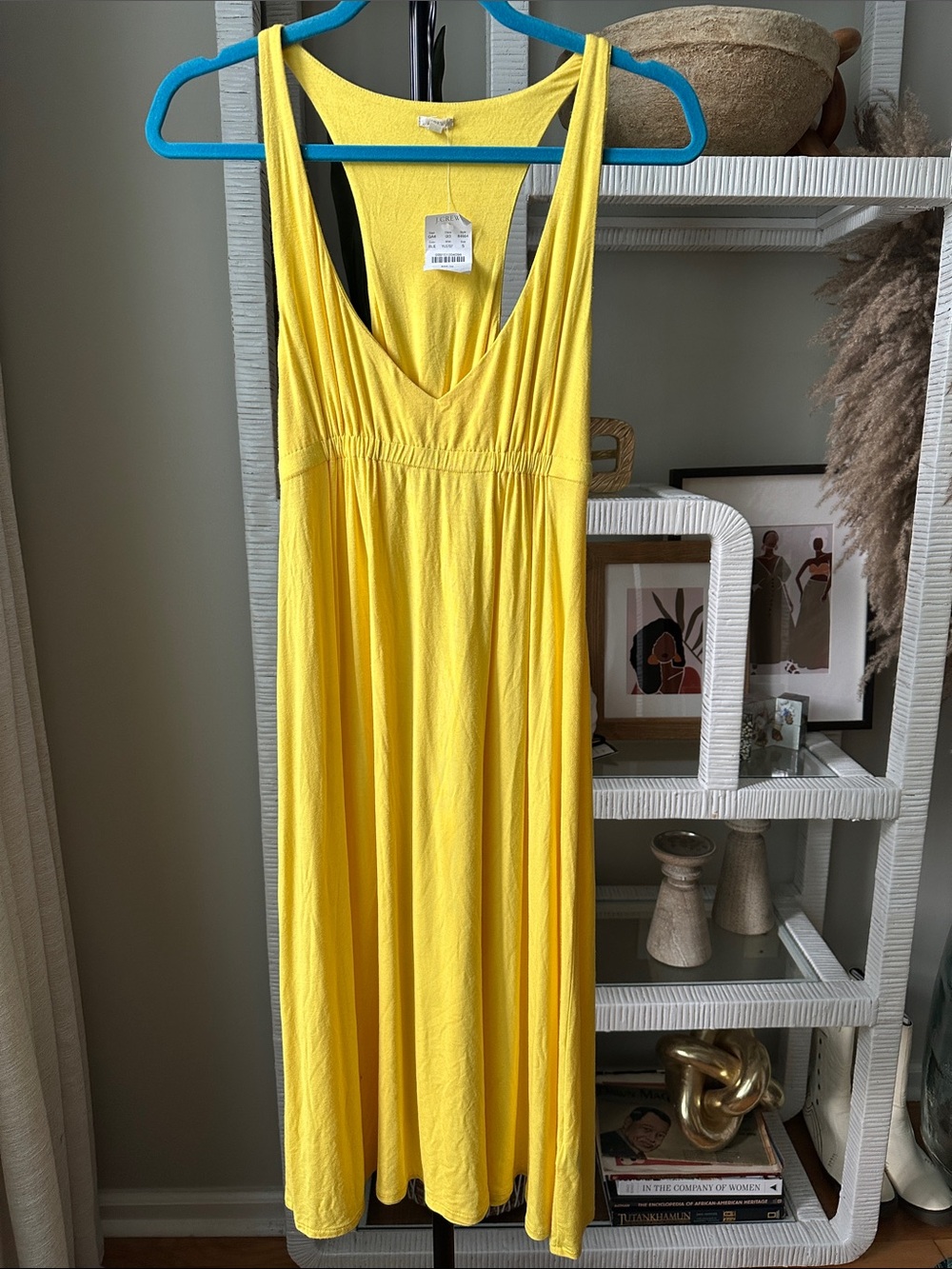 J. Crew Yellow Sleeveless V-Neck Maxi Dress